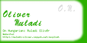 oliver muladi business card