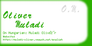 oliver muladi business card